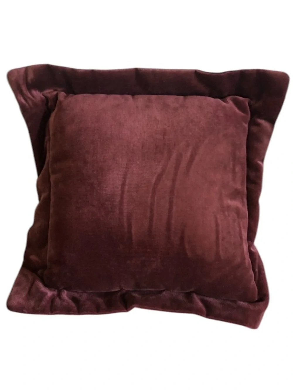 Vintage Burgundy Velvet Decorative Pillow